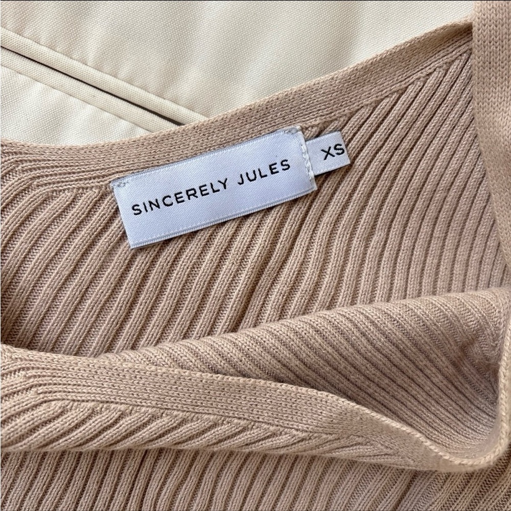 Sincerely Jules Beige Ribbed Tank - Picture 4 of 7